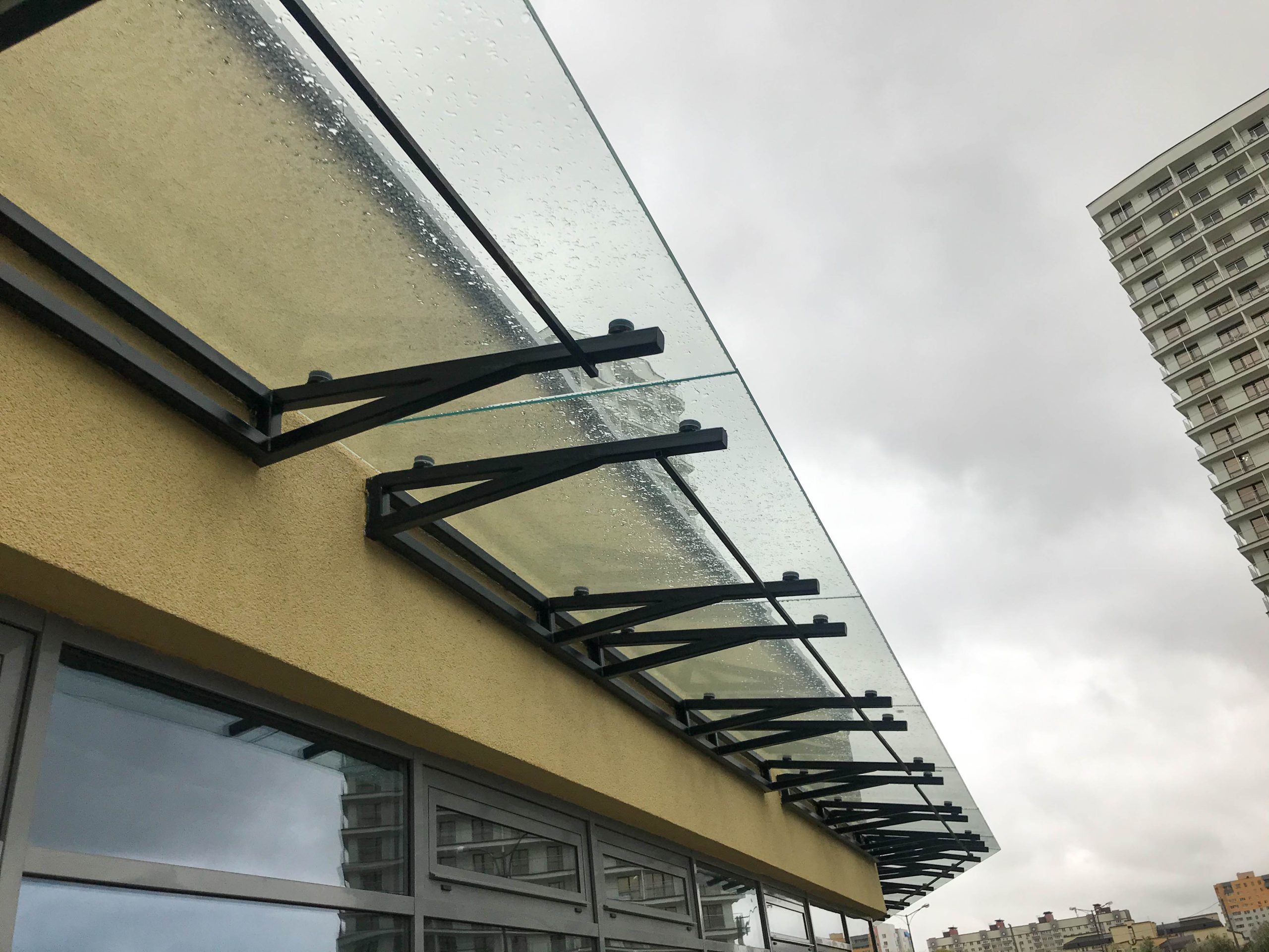 window glass canopy